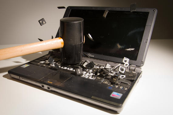 Destroyed Laptop